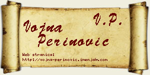 Vojna Perinović vizit kartica